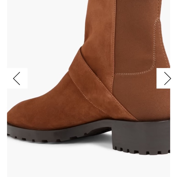 New! Stuart Weitzman Luxering suede and neoprene ankle boots - Picture 3 of 7